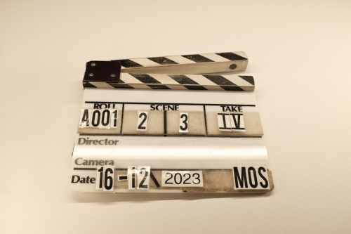 Rainy weather slate with white velcro and white velcro marks. 
