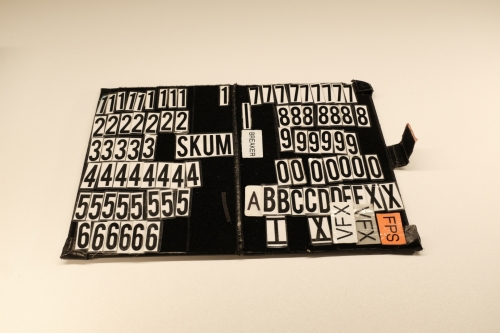 Folder with backup numbers and letters